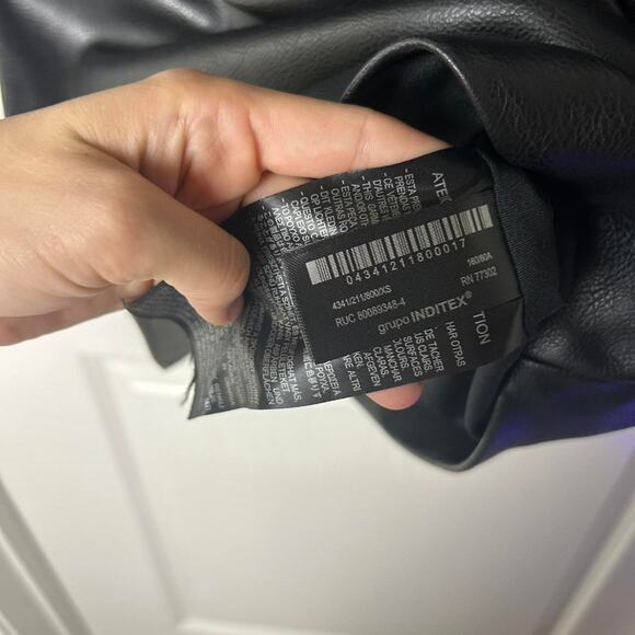 Zara nwt faux leather biker moto jacket - Picture 5 of 8